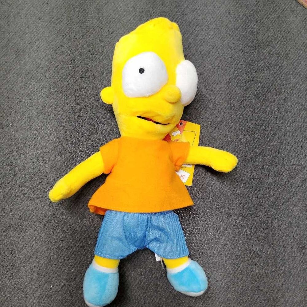 Vintage 1999 The Simpsons Bart Simpson Plush Toy NWT 20th Century Fox 12"